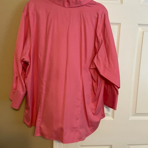 Liz Claiborne Woman Button Down Blouse - Hot Pink - 3/4 Sleeve - Non-Iron - 20W - Picture 5 of 5